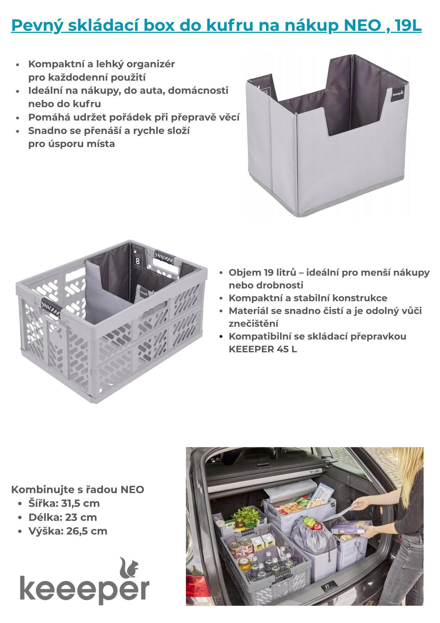 organizér neo 19L do auta